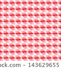 A glittery card-style background featuring square tiles with black grid lines that shimmer in varying shades of red. 143629655