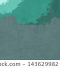 An underwater background illustration depicting a greenish rocky area in the ocean. 143629982