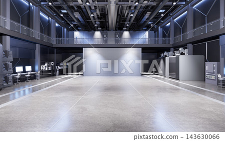Laboratory interior or manufacturing factory with electric machine and server 143630066