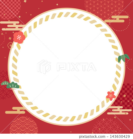 簡約紅色新年裝飾相框 1_square 簡約紅色新年裝飾相框 1_square 143630429