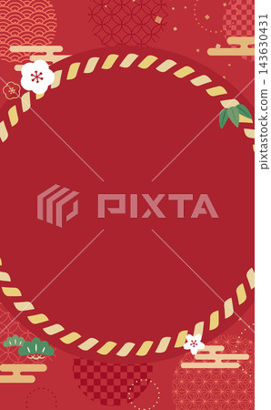 簡約紅色新年裝飾相框 2_直式款 143630431