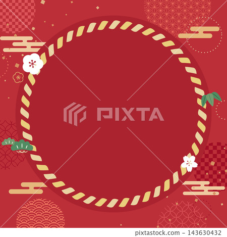 簡約紅色新年裝飾相框 2_square 簡約紅色新年裝飾相框 2_square 143630432
