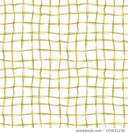Cute Green Olive Check Seamless Pattern. Watercolor dopamine pastel hand drawn illustration isolated on white background summer design home kitchen textile table cloth plaid companion fabric crockery 143631156