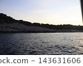 Rocky Seabird Island in Adriatic Sea at Sunset - Supetar Island Habitat near Cavtat Croatia 143631606