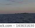 Rocky Islet on the Horizon in the Adriatic Sea at Dusk near Cavtat Croatia 143631630