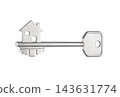House key isolated on white background with clipping path 143631774