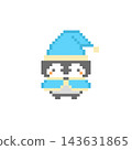 Santa Claus Penguin Pixel Art 143631865