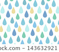 復古可愛彩色雨滴背景素材 143632921