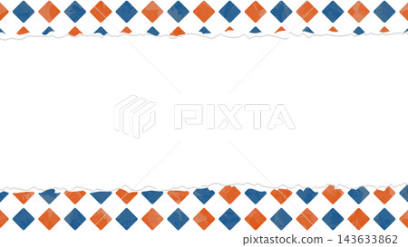 Torn paper-style background frame, diamond pattern, rhombus pattern, watercolor style, 16:9 size Torn paper-style background frame, diamond pattern, rhombus pattern, watercolor style, 16:9 size 143633862