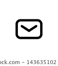 A simple letter envelope icon drawn with lines. 143635102