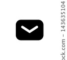 Simple letter silhouette icon 143635104