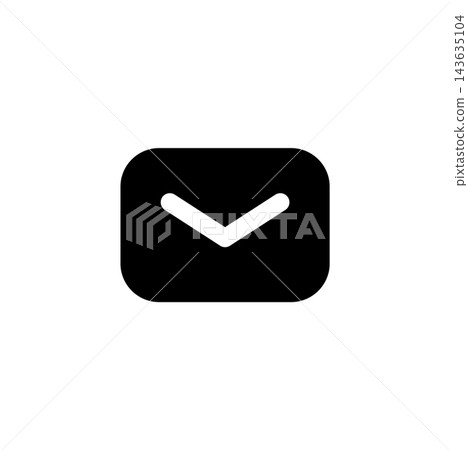 Simple letter silhouette icon Simple letter silhouette icon 143635104