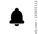 Simple Bell Mark silhouette icon 143635112