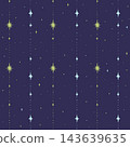 Seamless retro pattern with stars on a dark blue background 143639635