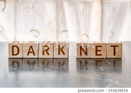 word Dark net, from letters on wooden cubes word Dark net, from letters on wooden cubes 143639819