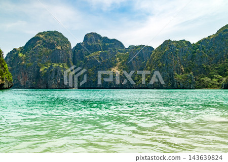 sea and rocks on Phi Phi Lee Island sea and rocks on Phi Phi Lee Island 143639824