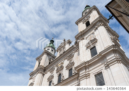 Salzburg Cathedral in old city center. Austria architecture Salzburg Cathedral in old city center. Austria architecture 143640364