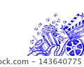 classic cinema corner frame in a sketch style. Vector illustration. 143640775