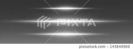Three glowing horizontal light effects creating a futuristic abstract background Three glowing horizontal light effects creating a futuristic abstract background 143640908