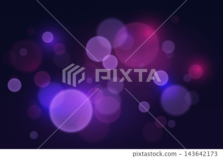 Abstract bokeh lights creating a glowing, vibrant background with defocused circles 143642173