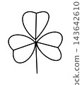 Vector isolated illustration of clover. St. Patrick's Day. 143642610
