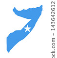 Vector isolated illustration of Somalia map and flag. 143642612