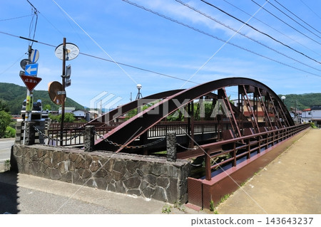 Gifu, Hida, Hida Furukawa, Kasumi Bridge over the Arakigawa River 143643237