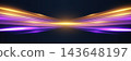 Dynamic light lines moving fast, forming an energetic, modern tunnel effect 143648197