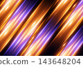 Abstract orange and purple light stripes creating a vibrant digital motion effect 143648204