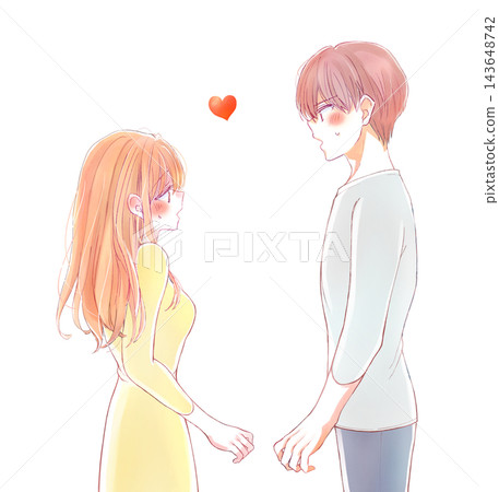 一男一女面對面;愛情;汗水 一男一女面對面;愛情;汗水 143648742