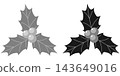 Holly icon illustration set / Christmas illustration material 143649016