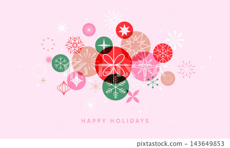 Christmas card, happy holidays poster, Christmas background 143649853