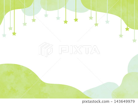 Elegant watercolor-style starry sky frame 143649979