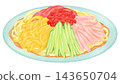 一張冰鎮拉麵的插圖，它是夏天的象徵。 143650704