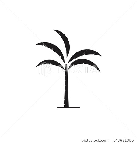 Palm tree summer logo template 143651390