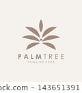 Palm tree summer logo template 143651391
