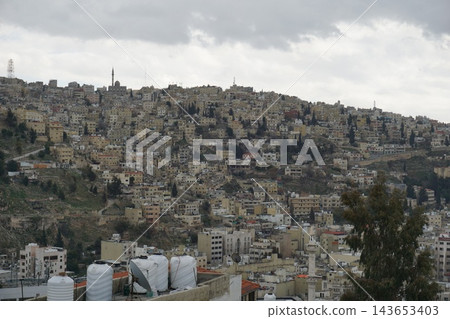 Streetscape of Amman, Jordan Streetscape of Amman, Jordan 143653403