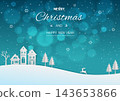 Winter holiday landscape background for Christmas or New year decorative 143653866