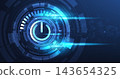 Power button low poly design. 143654325