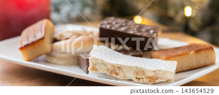 Assortment of traditional Spanish Christmas sweets Assortment of traditional Spanish Christmas sweets 143654529