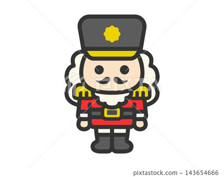 Nutcracker icon (line art in color) illustration Nutcracker icon (line art in color) illustration 143654666