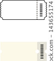 White-themed blank ticket set for adding text - Event admission ticket 143655174