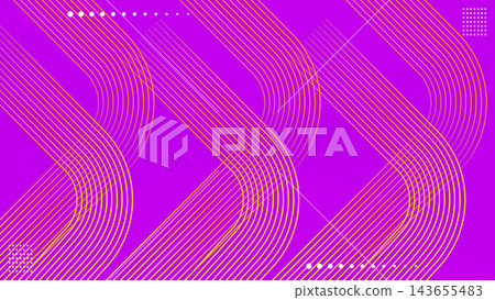 Abstract orange banner background with geometric curved lines, flowing waves, diagonal stripes, and a clean modern composition.Vector illustration.Abstract magenta background with yellow curved 143655483