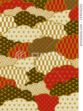 Beautiful Japanese pattern illustration background material Beautiful Japanese pattern illustration background material 143656262