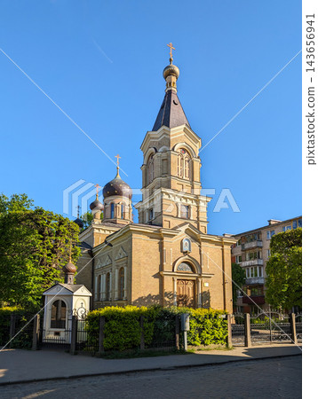 St Michael the Archangel Orthodox Church Architecture in Moscow Suburb Riga Latvia 143656941
