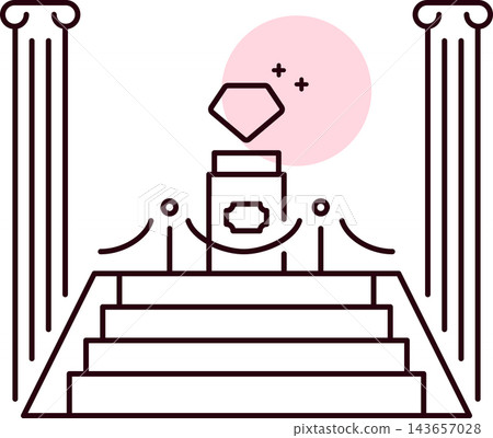Exhibition hall and concert hall icon Exhibition hall and concert hall icon 143657028
