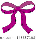 Purple ribbon with black dotted stripes 143657108
