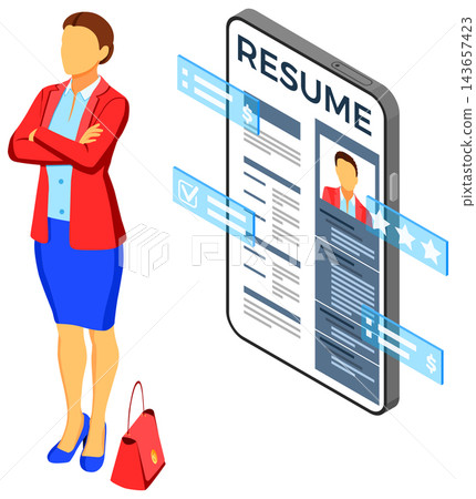Isometric Employment and Hiring Concept 143657423