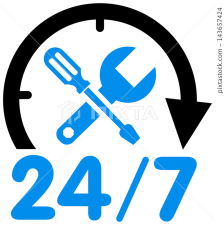 24/7 Car Service Logo 24/7 Car Service Logo 143657424