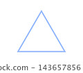 Triangular outline, geometric pattern, light blue. 143657856